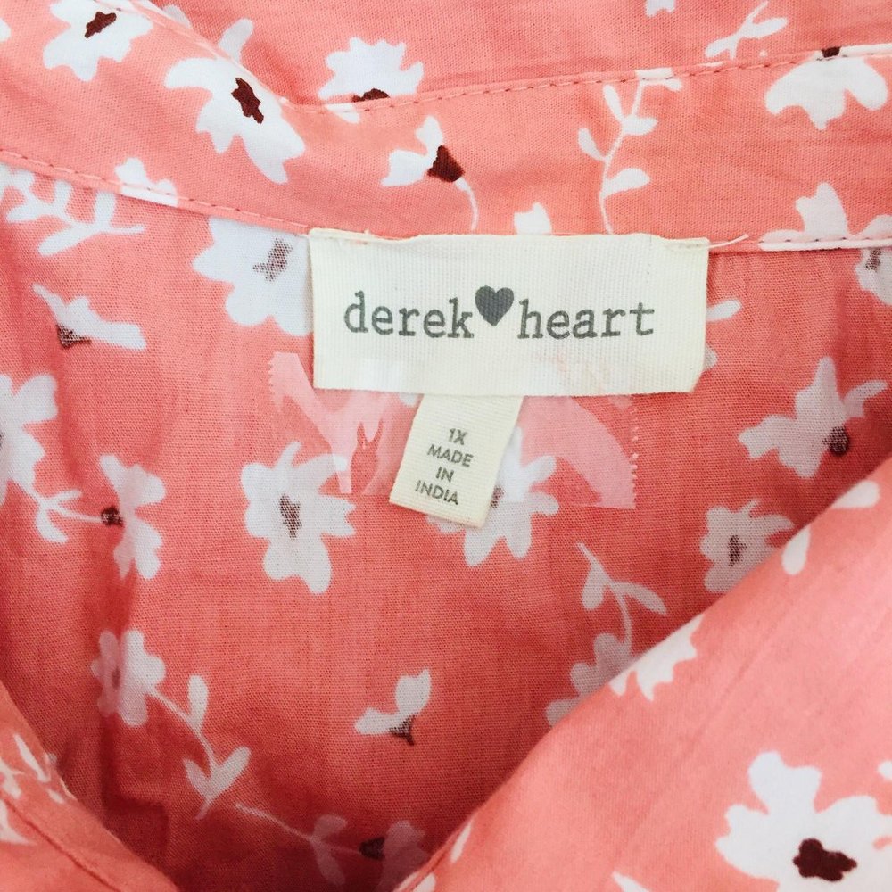 Derek Heart Women's Plus Size Floral Print Dress (1X) - Picture 16 of 16
